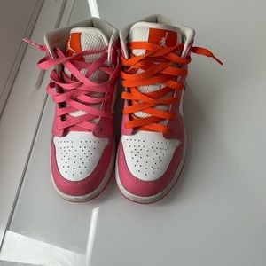 Pink and orange Jordan’s